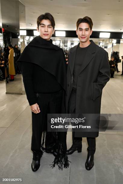 Suppasit Jongcheveevat and Tul Pakorn at Michael Kors RTW Fall 2024 as part of New York Ready to Wear Fashion Week held on February 13, 2024 in New...
