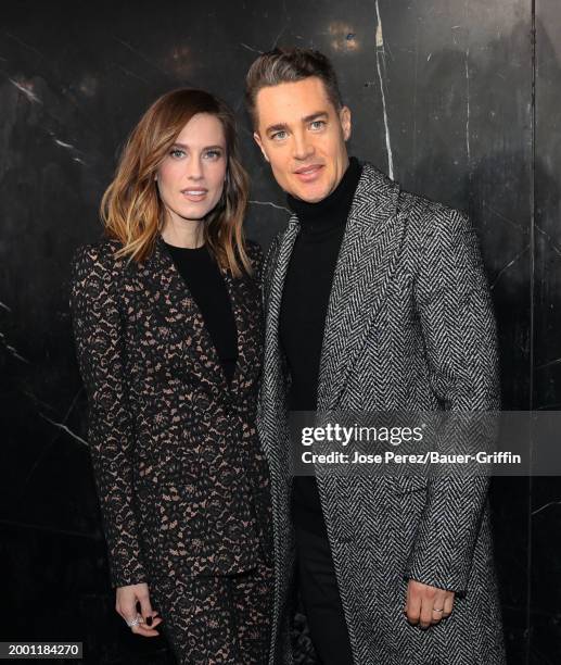 Allison Williams and Alexander Dreymon is seen on February 13, 2024 in New York City.