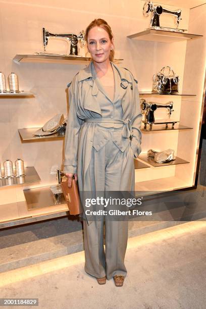 Uma Thurman at Tod's Cocktail Party and Dinner as part of New York Ready to Wear Fashion Week held on February 13, 2024 in New York, New York.