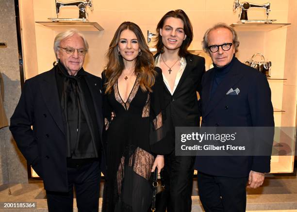Diego Della Valle, Elizabeth Hurley, Damian Hurley and Andrea Della Valle at Tod's Cocktail Party and Dinner as part of New York Ready to Wear...