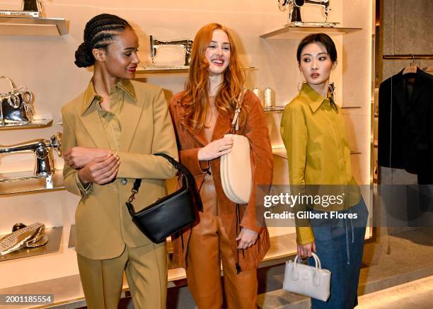 Ayesha Sesay, Anna Van Patten and Zuo Ye at Tod's Cocktail Party and Dinner as part of New York Ready to Wear Fashion Week held on February 13, 2024...