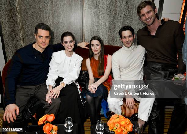 Alexander Dreymon, Allison Williams, Bee Shaffer, RJ King and guest at Tod's Cocktail Party and Dinner as part of New York Ready to Wear Fashion Week...