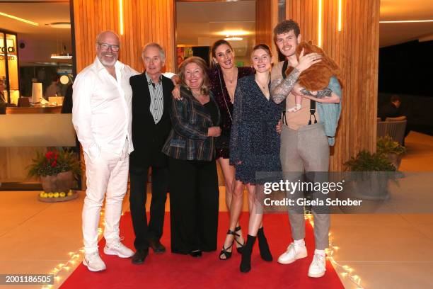 In this image released on February 14, 2024 Peter Olsson, Bernd Deckert, Angelika Deckert, Claudelle Deckert, Romy Deckert, Christian Deckert during...