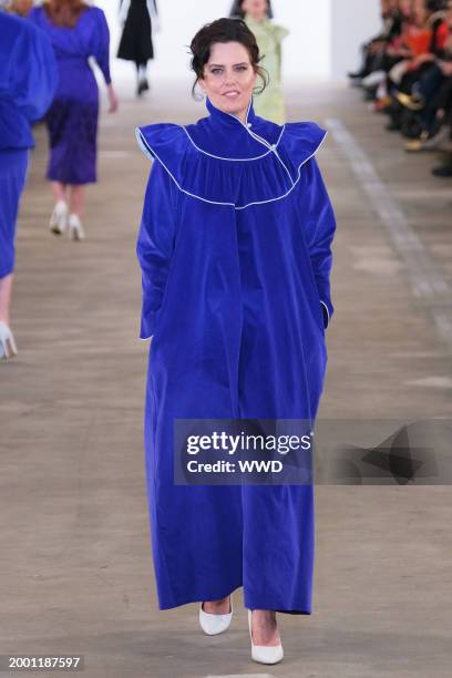 Ione Skye on the runway at Batsheva RTW Fall 2024 as part of New York Ready to Wear Fashion Week held at the Starrett-Lehigh Building on February 13,...