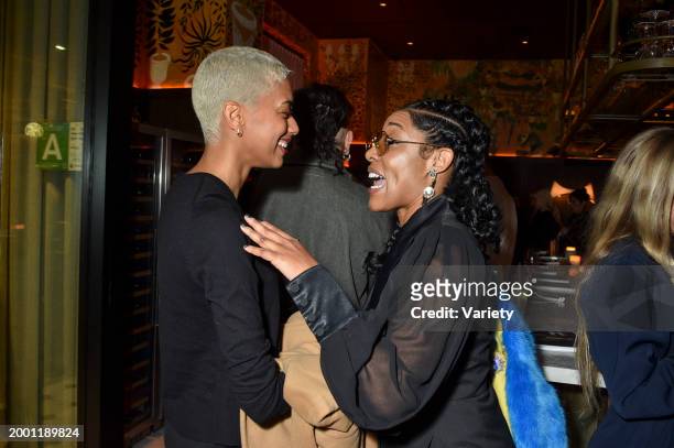 Stefani Robinson and Jonica Booth at the Cultured Hollywood Issue Dinner celebrating Charles Melton and LaKeith Stanfield held at Gigi's Hollywood on...