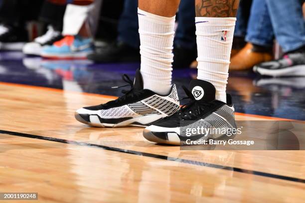 The sneakers worn by Bradley Beal of the Phoenix Suns during the game against the Sacramento Kings on February 13, 2024 at Footprint Center in...