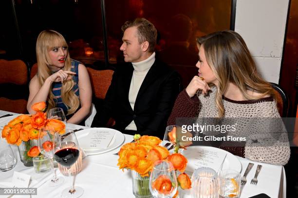Kathryn Newton, Melissa Roxburgh and guest at Tod's Cocktail Party and Dinner as part of New York Ready to Wear Fashion Week held on February 13,...
