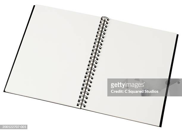 spiral notebook with blank pages - sketch pad stock pictures, royalty-free photos & images