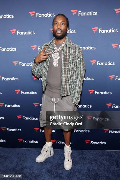 Meek Mill attends Michael Rubin’s 2024 Fanatics Super Bowl Party at the Marquee Nightclub at The Cosmopolitan of Las Vegas on February 10, 2024 in...
