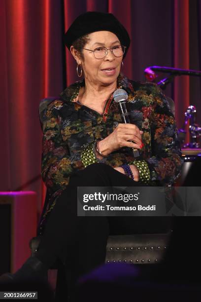 Marcia Withers on stage during the Family Time: Grandma's Hands at GRAMMY Museum L.A. Live on February 10, 2024 in Los Angeles, California.