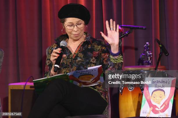 Marcia Withers on stage during the Family Time: Grandma's Hands at GRAMMY Museum L.A. Live on February 10, 2024 in Los Angeles, California.