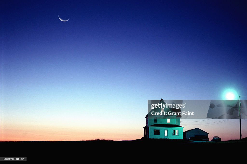 Farmhouse, sunset (Digital Composite)