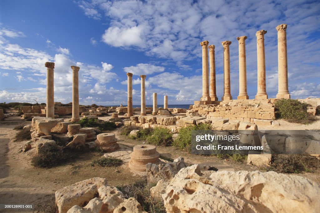 Libya, Tripolitania, Sabratha, ruins of the Temple of Isis