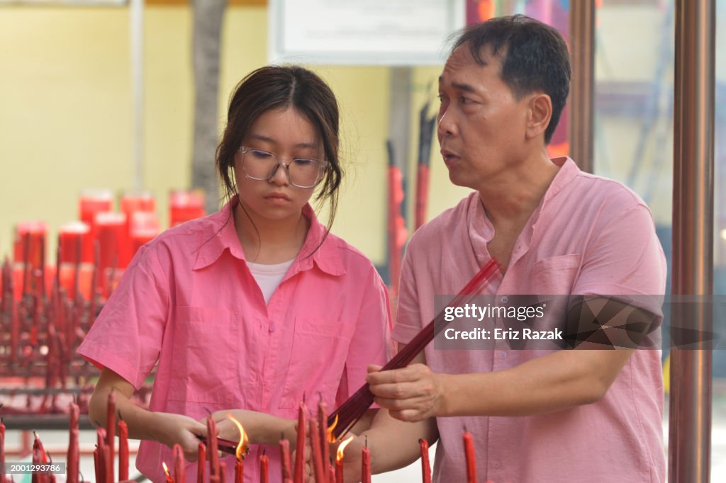 Chinese Lunar New Year Prayer 2025 HighRes Stock Photo Getty Images