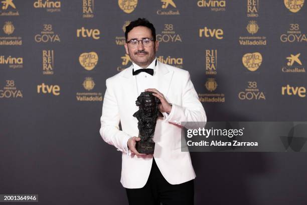 Bayona winner of the Best Director Award for the film "La Sociedad De La Nieve" poses in the press room during the Goya Cinema Awards 2024 at Feria...