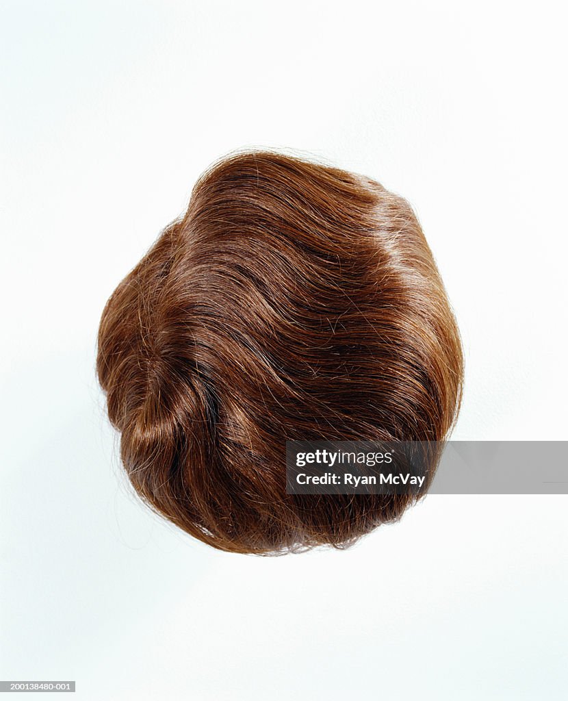 Man's toupee, overhead view
