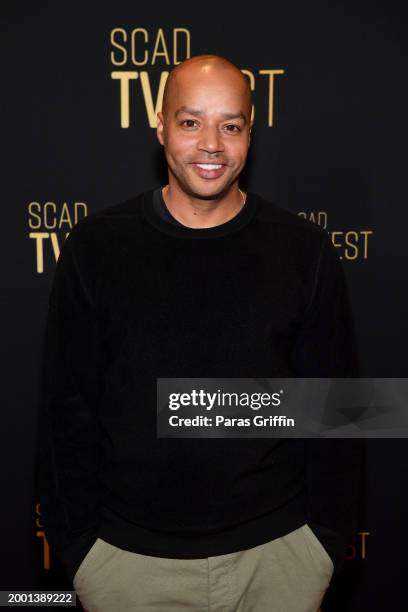 Donald Faison attends the "Extended Family" press junket during day four of the 2024 SCAD TVfest at Four Seasons Hotel Atlanta on February 10, 2024...