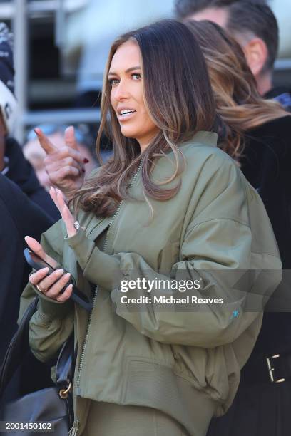 Paulina Gretzky looks on on the 18th green during day three of the LIV Golf Invitational - Las Vegas at Las Vegas Country Club on February 10, 2024...