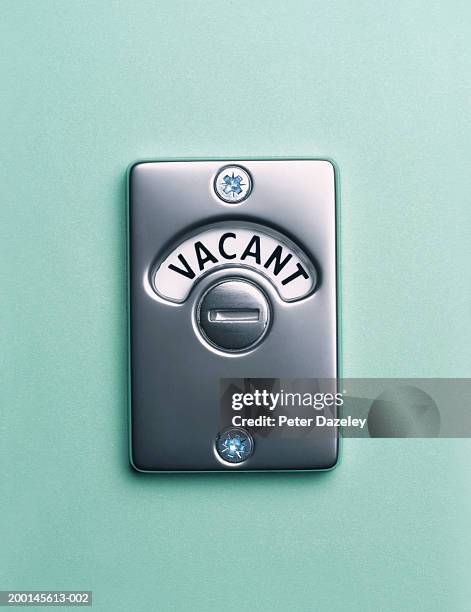 'vacant' lock, close up - door sign stock pictures, royalty-free photos & images