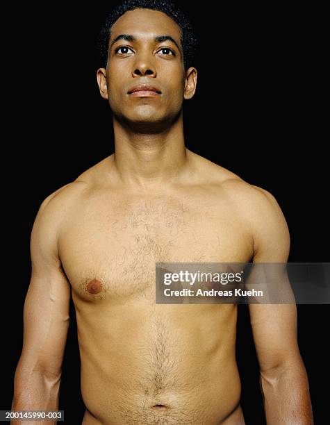 naked young man - male chest stock pictures, royalty-free photos & images