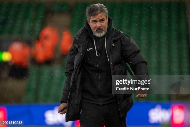 David Wagner, the head coach of Norwich City, is seen before the Sky Bet Championship match between Norwich City and Watford at Carrow Road in...