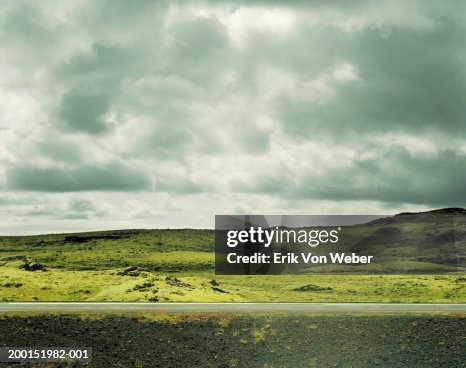 Barren roadside landscape