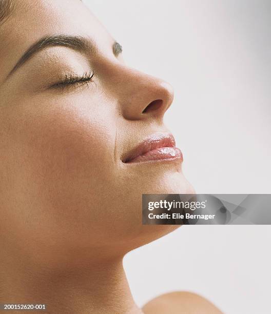 Close Profile 961 Smile Profile Face Woman Stock Photos, High-Res Pictures, and ...