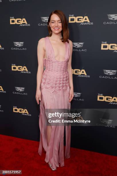 Emma Stone attends the 76th Directors Guild Of America Awards at The Beverly Hilton on February 10, 2024 in Beverly Hills, California.