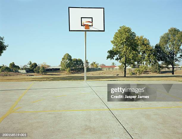 empty basketball court - basketball hoop stock pictures, royalty-free photos & images