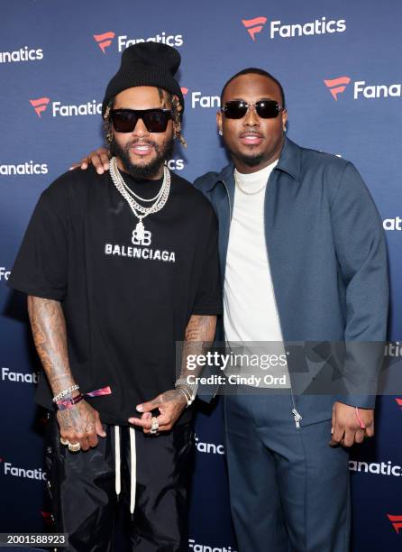 DeSean Jackson and LeSean McCoy attend Michael Rubin’s 2024 Fanatics Super Bowl Party at the Marquee Nightclub at The Cosmopolitan of Las Vegas on...