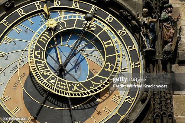 czech republic, prague, astronomical clock, close-up - travel11 stock pictures, royalty-free photos & images