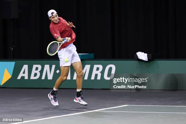 Jan-Lennard Struff of Germany during the match against Alejandro Davidovich Fokina of Spain, at day 2 of the ABN AMRO Open 2024 a professional tennis...