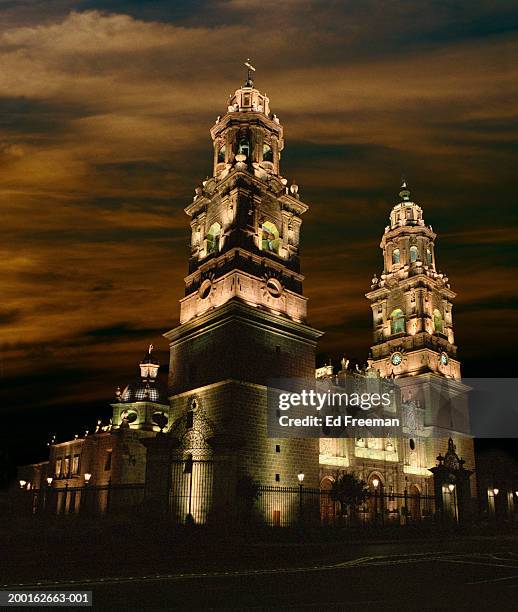 mexico, morelia, cathedral of the transfiguration of christ, exterior, - travel11 stock pictures, royalty-free photos & images