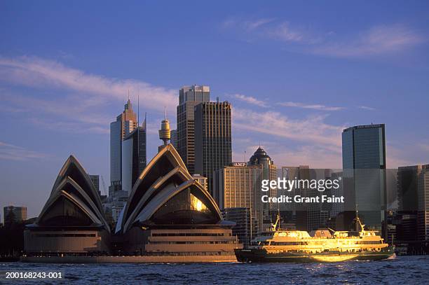 australia, sydney, opera house and skyline - australia sydney opera house stock pictures, royalty-free photos & images