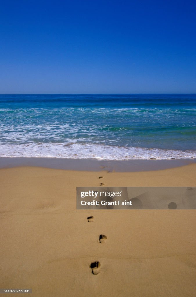 Foot prints in sand