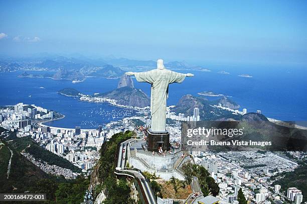 brazil, rio de janeiro, cristo redentor on corcovado - rio de janeiro photos et images de collection