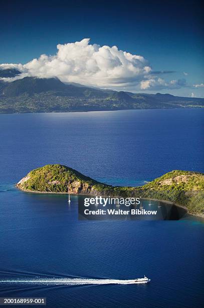 french west indies, guadalupe, saintes islands, elevated view - guadeloupe photos et images de collection