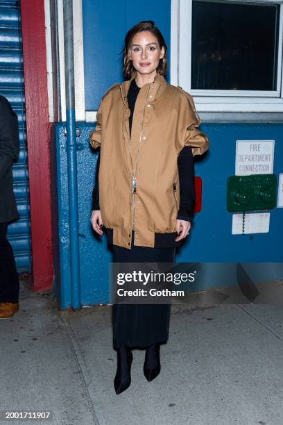 Olivia Palermo attends the Khaite fashion show during New York Fashion Week: The Shows at Pier 61 on February 10, 2024 in New York City.