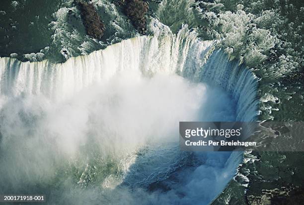 canada, ontario, niagara falls, elevated view - niagara falls aerial stock pictures, royalty-free photos & images