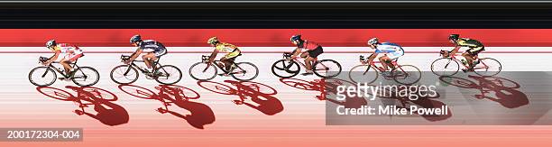 male cyclist racing in velodrome - stoneplus9 ストックフォトと画像
