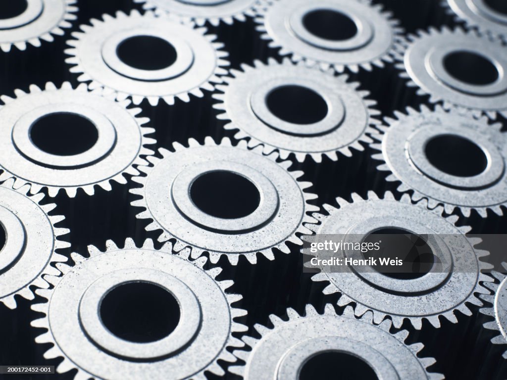 Frame Cogs Interlocking Cogs Full Frame High-Res Stock Photo - Getty Images