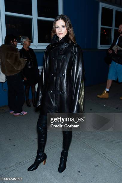 Louisa Jacobson attends the Khaite fashion show during New York Fashion Week: The Shows at Pier 61 on February 10, 2024 in New York City.