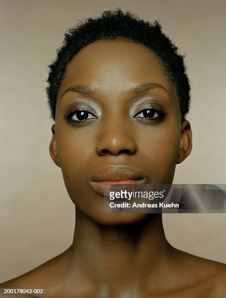 young woman, portrait, close-up - beautiful black women stock pictures, royalty-free photos & images
