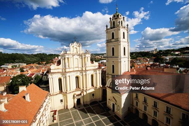 lithuania, vilnius, vilnius university, elevated view - vilnius stock pictures, royalty-free photos & images