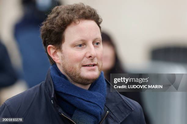 French MP and former Minister for Transport, Clement Beaune arrives to attend a national tribute ceremony in honour of former French justice minister...