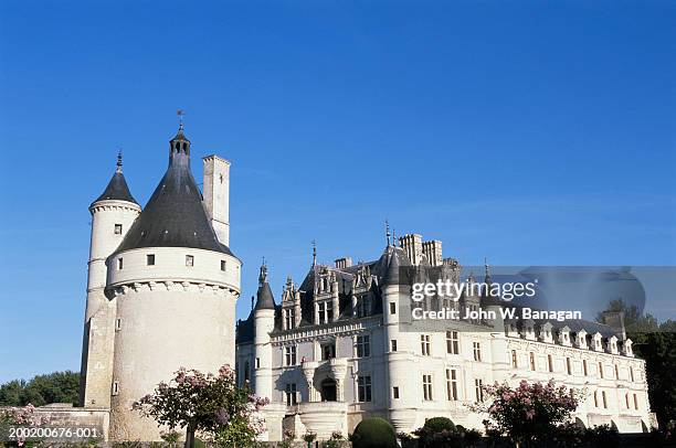 france, loire valley, chateau de chenonceau - french chateau stock pictures, royalty-free photos & images