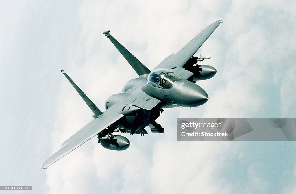McDonnell Douglas F-15 Eagle in flight during training mission