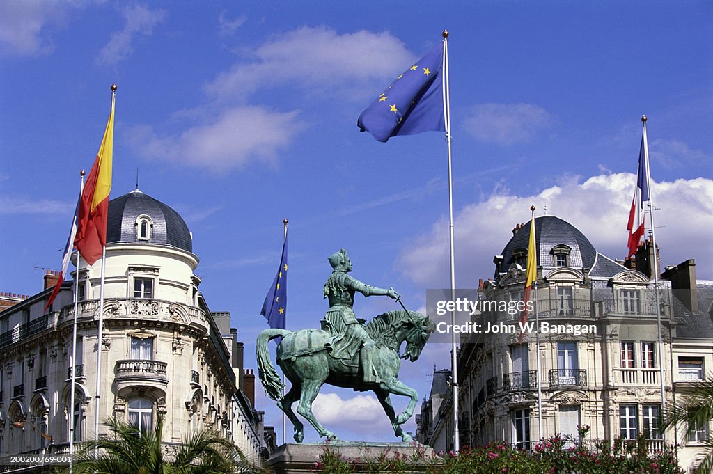 France, Centre, Loiret, Orleans, statue of Joan of Arc