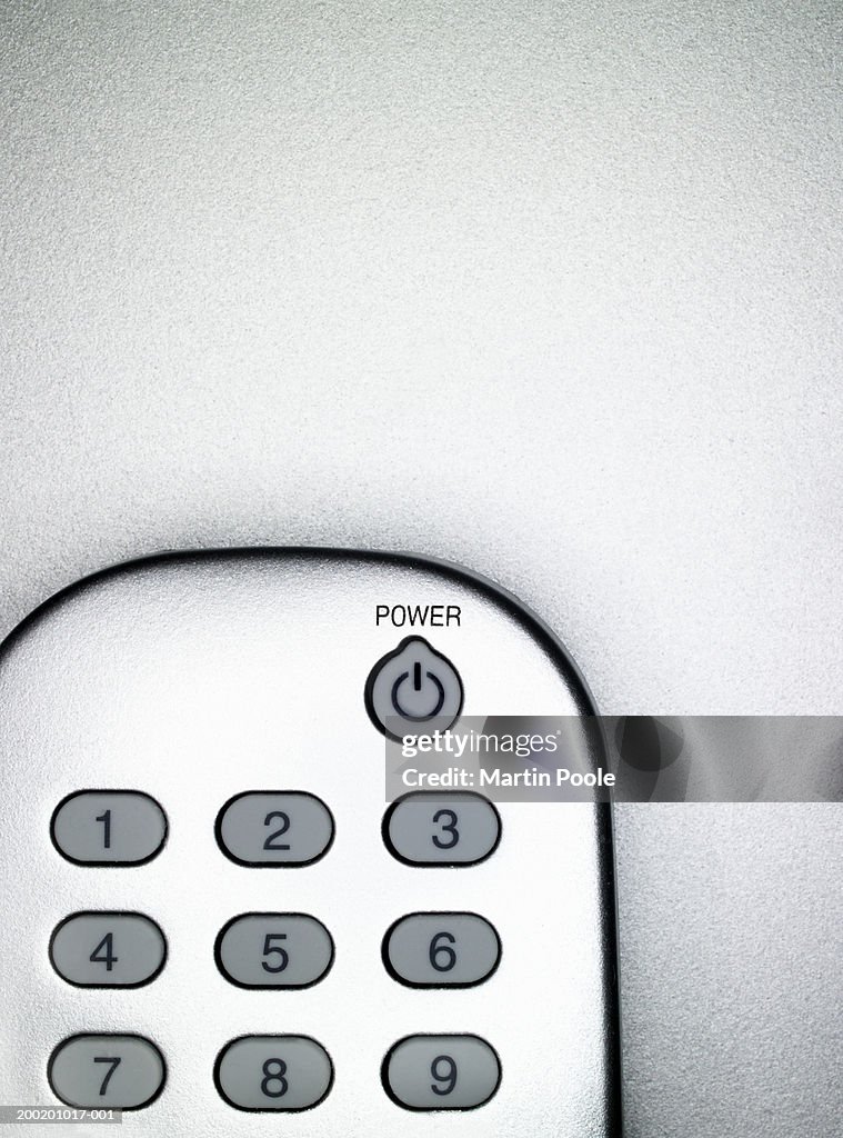 Power Control Button Power Button On Remote Control Closeup High-Res Stock Photo - Getty Images