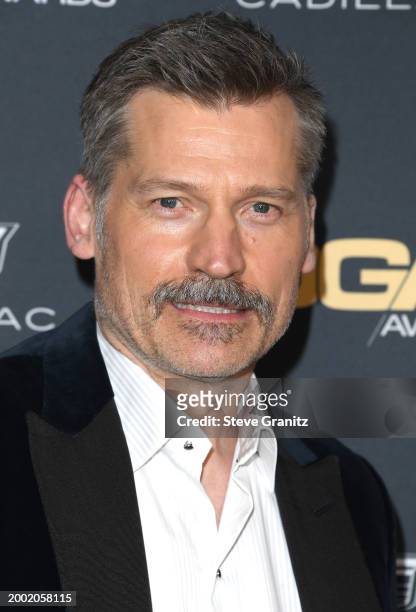 Nikolaj Coster-Waldau arrives at the 76th Directors Guild Of America Awards at The Beverly Hilton on February 10, 2024 in Beverly Hills, California.